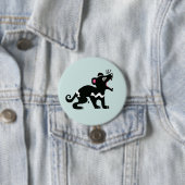 Badge Rond 7,6 Cm Diable Cheeky - DIABLE TASMANIAN - faune - Aqua (En situation)