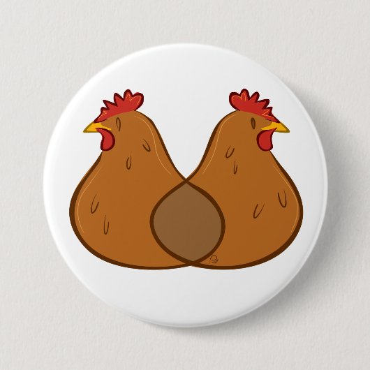 Badge Rond 7,6 Cm Diagramme de poule - insigne (Devant)