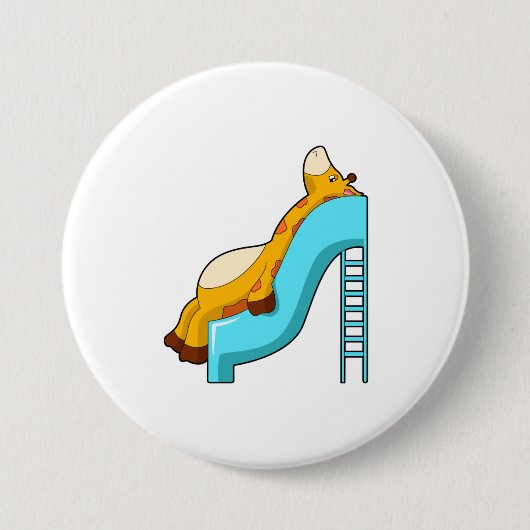 Badge Rond 7,6 Cm Diapositive Giraffe (Devant)