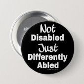 Badge Rond 7,6 Cm Différent Abled (Devant & derrière)