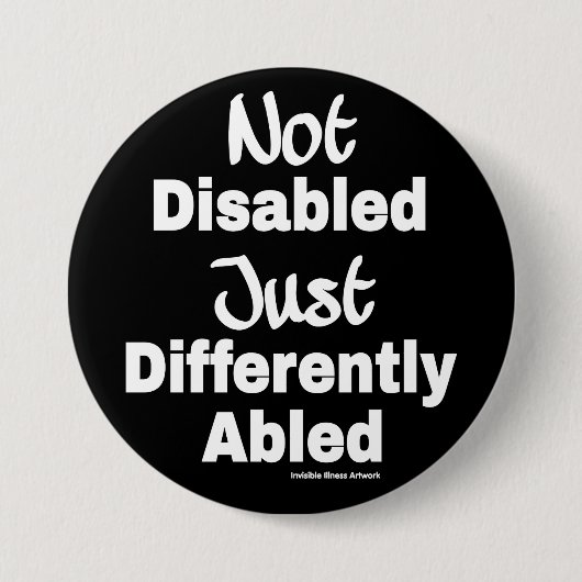 Badge Rond 7,6 Cm Différent Abled (Devant)