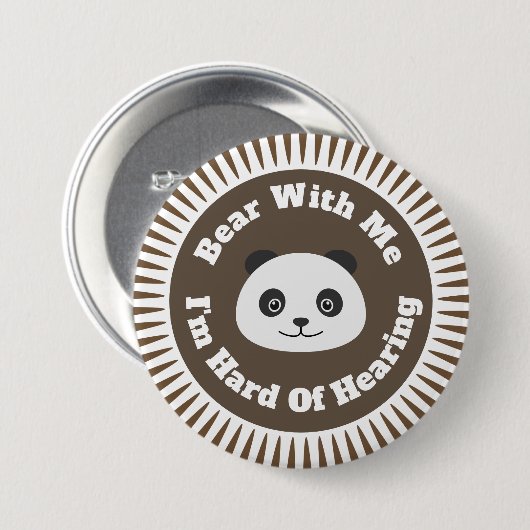 Badge Rond 7,6 Cm Difficile à entendre (Devant & derrière)