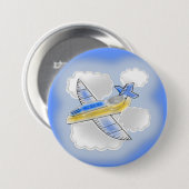 Badge Rond 7,6 Cm Dimensionnement de l'avion (Devant & derrière)