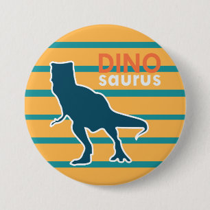 Badge Rond 7,6 Cm Dinosaure jurassique coloré animal T-rex
