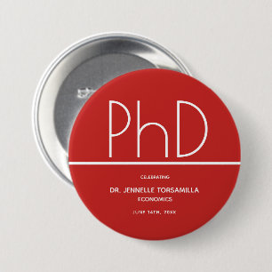 Badge Rond 7,6 Cm Diplôme de doctorat Maintien des diplômes