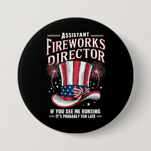 Badge Rond 7,6 Cm Directeur adjoint des feux d'artifice États-Unis 4