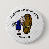 Badge Rond 7,6 Cm Directrice funéraire féminine aînée avec bouton de (Devant)