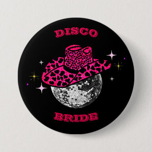 Badge Rond 7,6 Cm Disco mariée Cowgirl Bachelorette Party