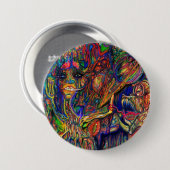 Badge Rond 7,6 Cm Disco mûre d'hippopotame (Devant & derrière)