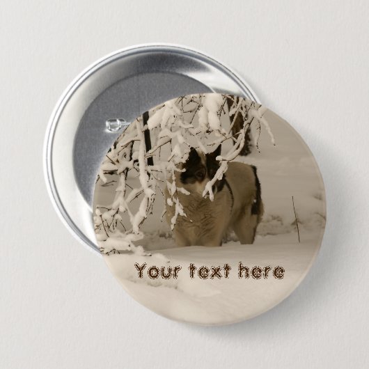 Badge Rond 7,6 Cm Dog (Devant & derrière)