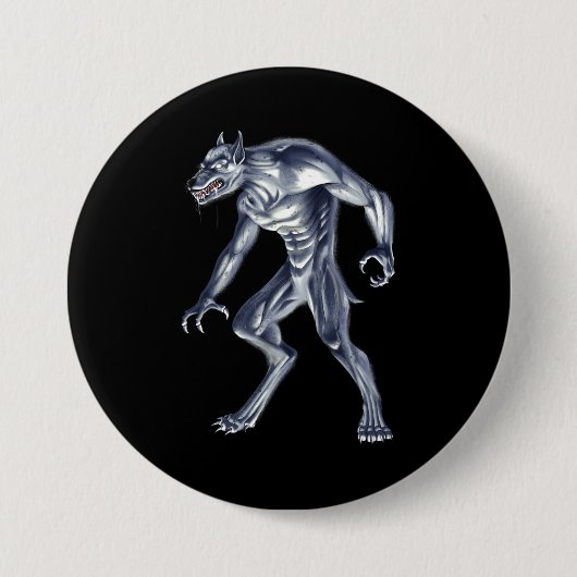 Badge Rond 7,6 Cm Dogman Cryptid Beast (Devant)