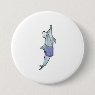 Badge Rond 7,6 Cm Dolphin as Cook