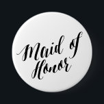 Badge Rond 7,6 Cm Domestique de bouton de manuscrit de noir<br><div class="desc"></div>