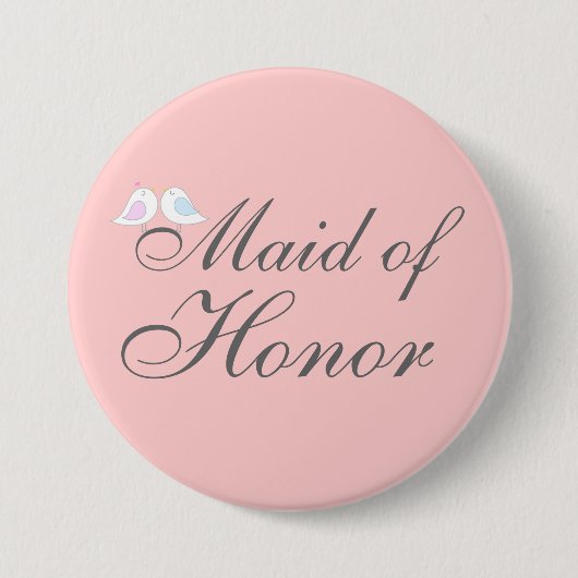 Badge Rond 7,6 Cm Domestique d'inséparables d'honneur mignonne (Devant)