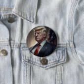 Badge Rond 7,6 Cm Donald Trump (En situation)