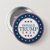 Badge Rond 7,6 Cm Donald Trump 2024 (Devant & derrière)