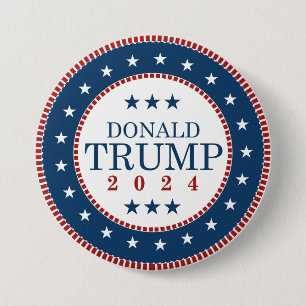 Badge Rond 7,6 Cm Donald Trump 2024
