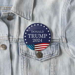Badge Rond 7,6 Cm Donald Trump 2024