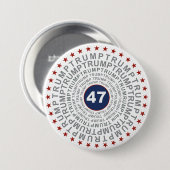 Badge Rond 7,6 Cm Donald Trump "47" (Devant & derrière)