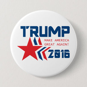 Badge Rond 7,6 Cm Donald Trump pour le président