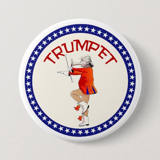 Badge Rond 7,6 Cm Donald Trumpet (Devant)