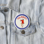 Badge Rond 7,6 Cm Donald Trumpet (En situation)