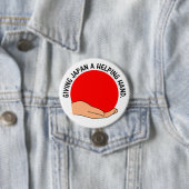 Badge Rond 7,6 Cm Donnons au Japon un coup de main (En situation)