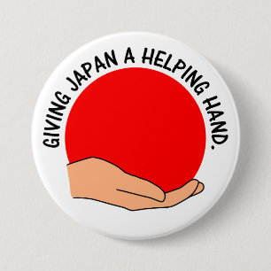 Badge Rond 7,6 Cm Donnons au Japon un coup de main