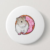 Badge Rond 7,6 Cm Donut Hamster (Devant)