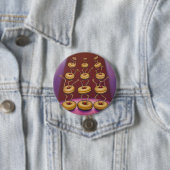 Badge Rond 7,6 Cm Donuts Danser Whimsical Doughnut Caractères (En situation)