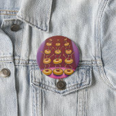 Badge Rond 7,6 Cm Donuts Danser Whimsical Doughnut Caractères