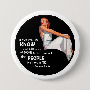 Badge Rond 7,6 Cm Dorothy Parker : Wit & Wisdom