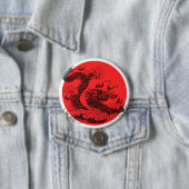 Badge Rond 7,6 Cm Dragon asiatique (En situation)