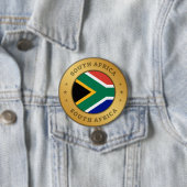 Badge Rond 7,6 Cm Drapeau Afrique du Sud (En situation)