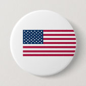 Badge Rond 7,6 Cm Drapeau américain (Devant)