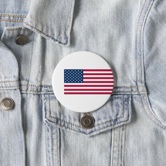 Badge Rond 7,6 Cm Drapeau américain (En situation)