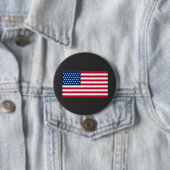 Badge Rond 7,6 Cm Drapeau américain (En situation)
