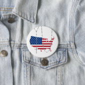 Badge Rond 7,6 Cm Drapeau américain Saint Rosaire (En situation)