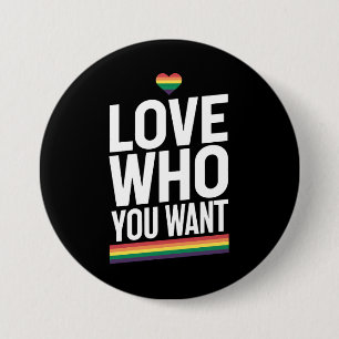 Badge Rond 7,6 Cm Drapeau arc-en-ciel de la fierté gay LGBTQ Amour q