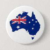 Badge Rond 7,6 Cm Drapeau australien (Devant)
