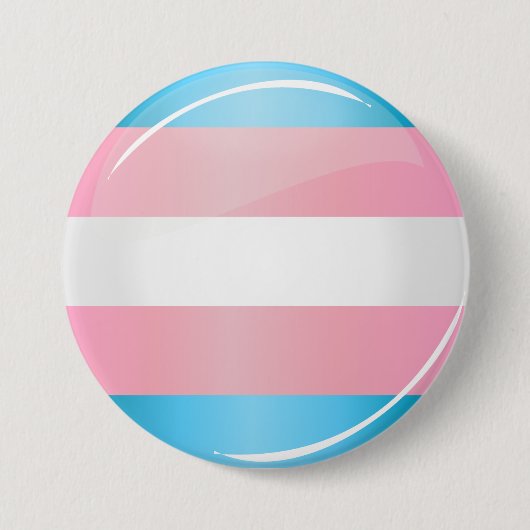 Badge Rond 7,6 Cm Drapeau brillant de fierté transgenre (Devant)