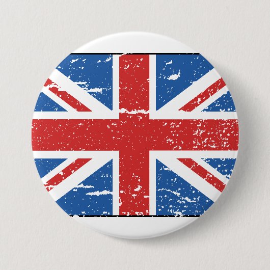 Badge Rond 7,6 Cm Drapeau britannique vintage (Devant)