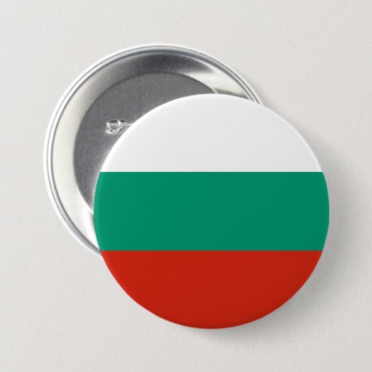 Badge Rond 7,6 Cm Drapeau Bulgarie (Devant & derrière)