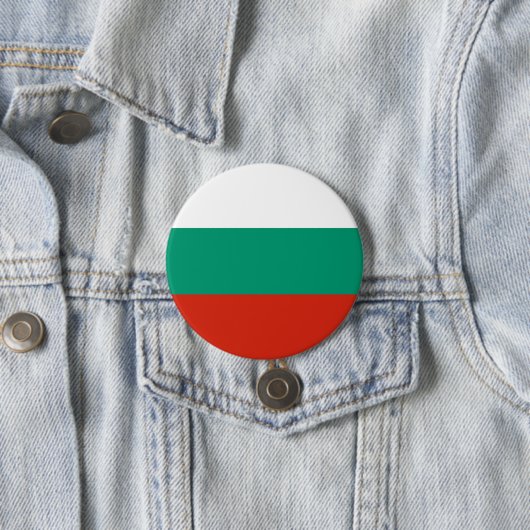 Badge Rond 7,6 Cm Drapeau Bulgarie (En situation)