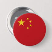 Badge Rond 7,6 Cm Drapeau chinois (Devant & derrière)