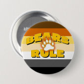 Badge Rond 7,6 Cm Drapeau classique de la fierté de l'ours Les ours (Devant & derrière)