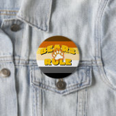 Badge Rond 7,6 Cm Drapeau classique de la fierté de l'ours Les ours (En situation)