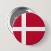 Badge Rond 7,6 Cm Drapeau danois (Devant & derrière)