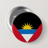 Badge Rond 7,6 Cm Drapeau d'Antigua-et-Barbuda (Devant & derrière)