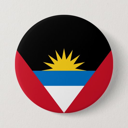 Badge Rond 7,6 Cm Drapeau d'Antigua-et-Barbuda (Devant)